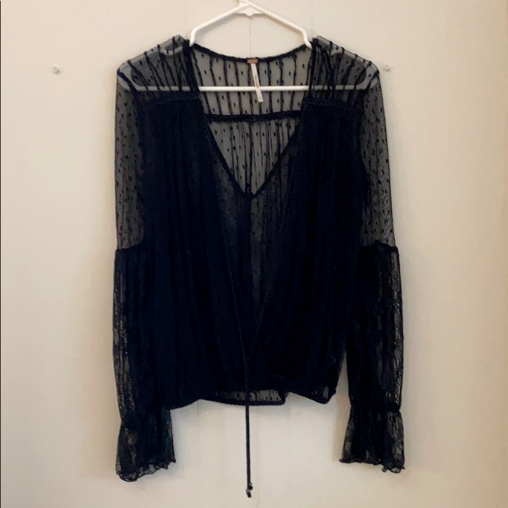 Sheer free people blouse